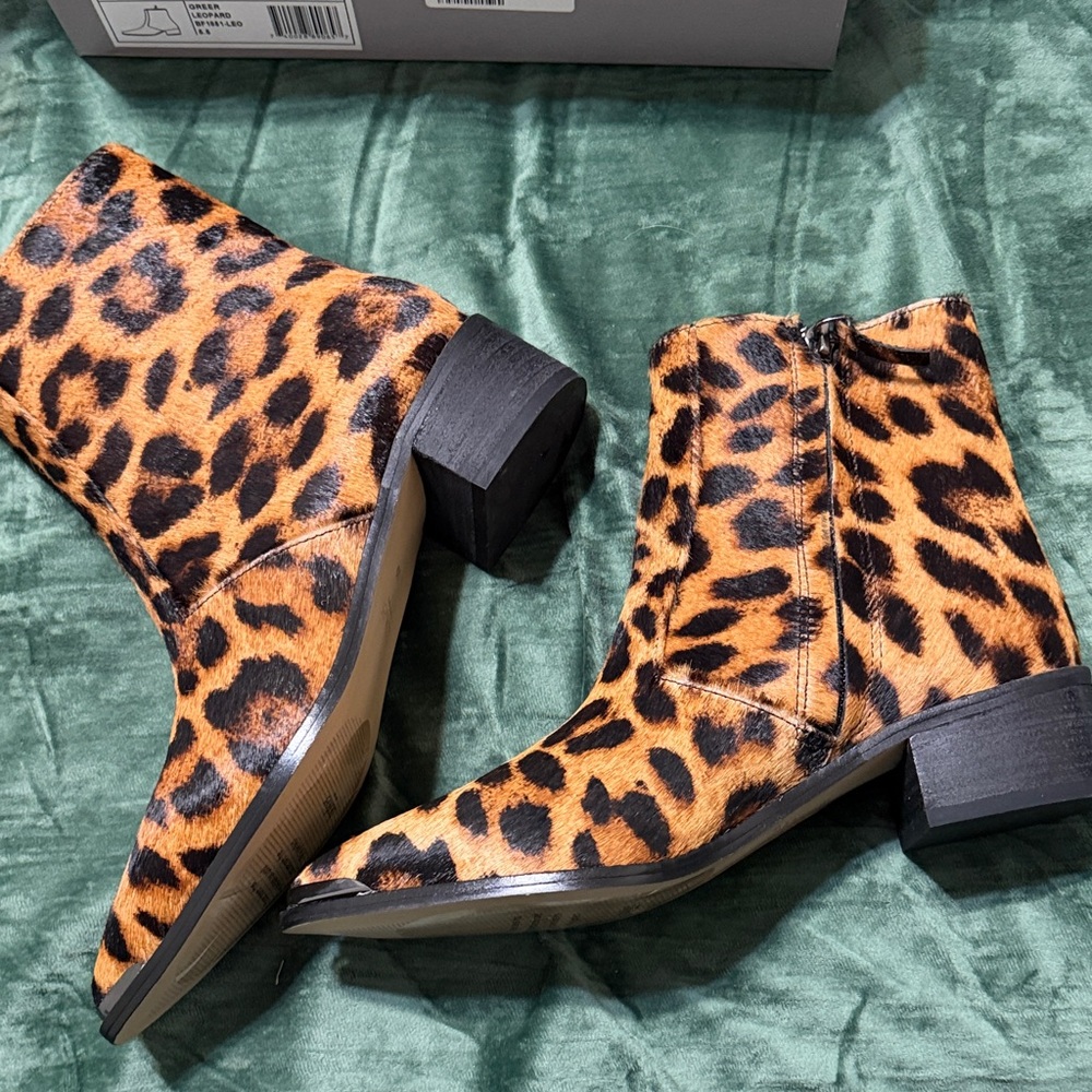 Botkier Animal Print Ankle Boots